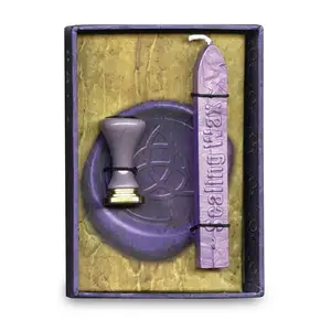 Triquetra Sealing Wax Kit — Celtic Trinity Knot Purple Wax Stamp Set