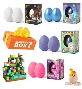 GobiDex Mystery Box Hatching Dinosaur Eggs 2Pcs, Magnetic Building Blocks 48Pcs Novelty Toys for Kids
