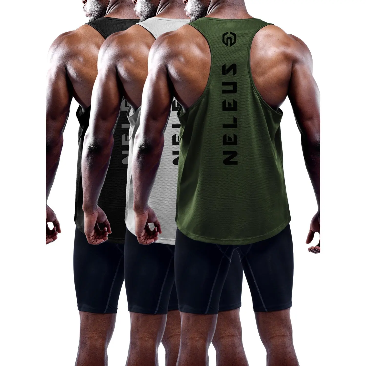 NELEUS Outdoor Men's 3 Pack Dry Fit Y-Back Muscle Tank Top Athletic Training Apparel Yoga Sports Vest Workout Vest Gym Casual Wear summerwins tiktokshopbacktoschool