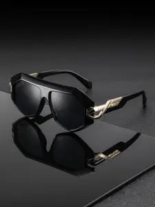 Men's New Geometric Large Frame Fashion Glasses, Stylish Angular Cut Design, Casual Wear, Holiday Gift, Durable Trendy Style, Unisex