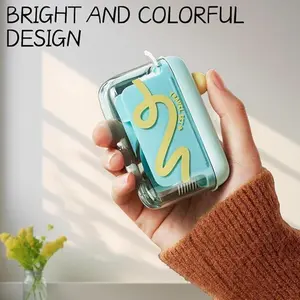 1Pc Automatic Floss Dispenser Box, PortableLightweight Mini Interdental Flosser, Ultra-FineToothpick Line Storage Case, Home Use DailyOral Care Tool