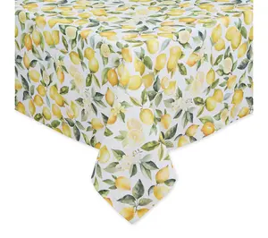 Design Imports Lemon Grove Printed Tablecloth -  60 x 84"