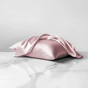 Rose pink 100% silk pillowcases infused with copper