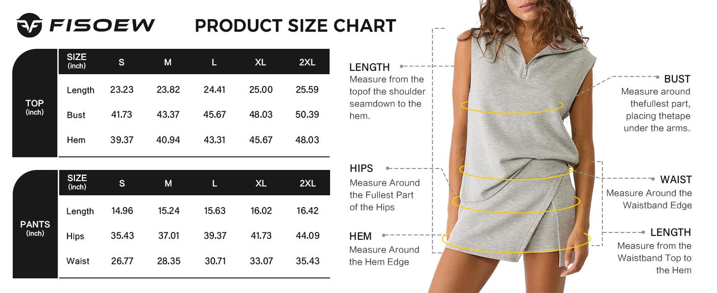 [HOT] Fisoew Womens 2 Piece Skirt Sets Summer Sleeveless Half Zip Sweatshirt Athletic Skorts Tennis Outfits Casual Sweatsuits #SpringStatements