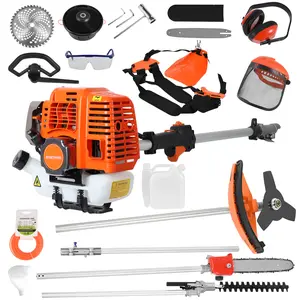 52CC 5 in 1 Lawn Mower, 52CC Gas Weed Trimmer,r, Handheld Chainsaw Hedge Pruner 52CC Gas Weed Trimmer, Cordless Hedge Trimmer, 2-Stroke Brush Cutter,