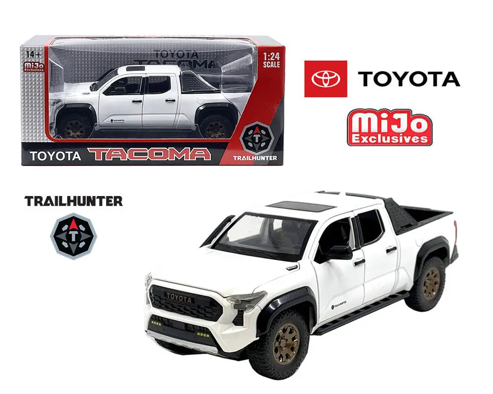 MiJo Exclusives 1:24 2024 Toyota Tacoma Trailhunter Edition White Limited Edition