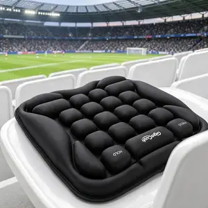Gigacush Game Day Stadium Air Seat Cushion - Breathable Multi-Cell Comfort Pad for Bleachers, Outdoor Events, Travel - Gift-Ready with Box, 17.72x17.72x2.36in (Fits Car, Office Chairs, Camping, Fishing)