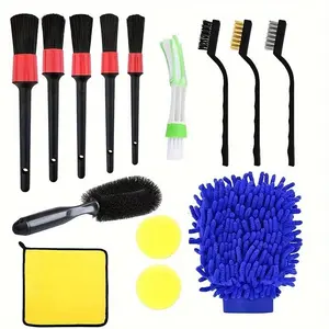 Car cleaning kit, car cleaning detail brush, all-in-one car cleaning set, one-stop vehicle maintenance kit