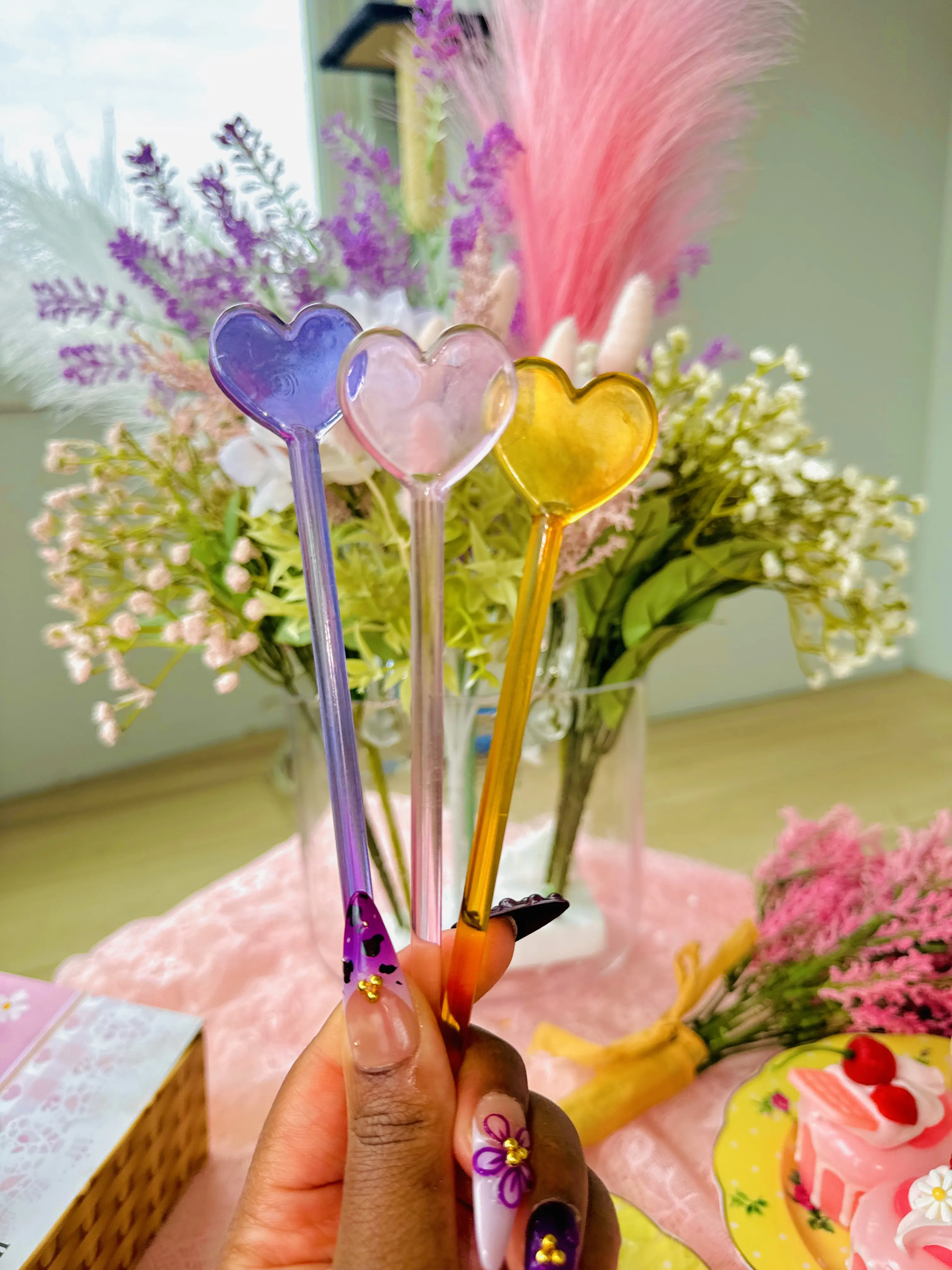 Heart Glass Scooping Spoons