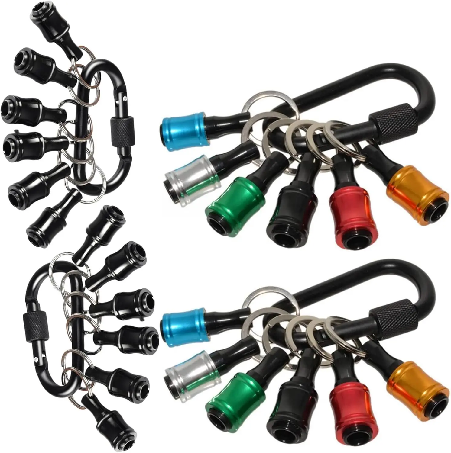 24 count 1/4 Inch Hex Shank Bits Holder, Portable Six Color Coded Light-weight Quick-change  Bits Holder Organizer Tool For 1/4" Impact Tips, Screws, Drivers