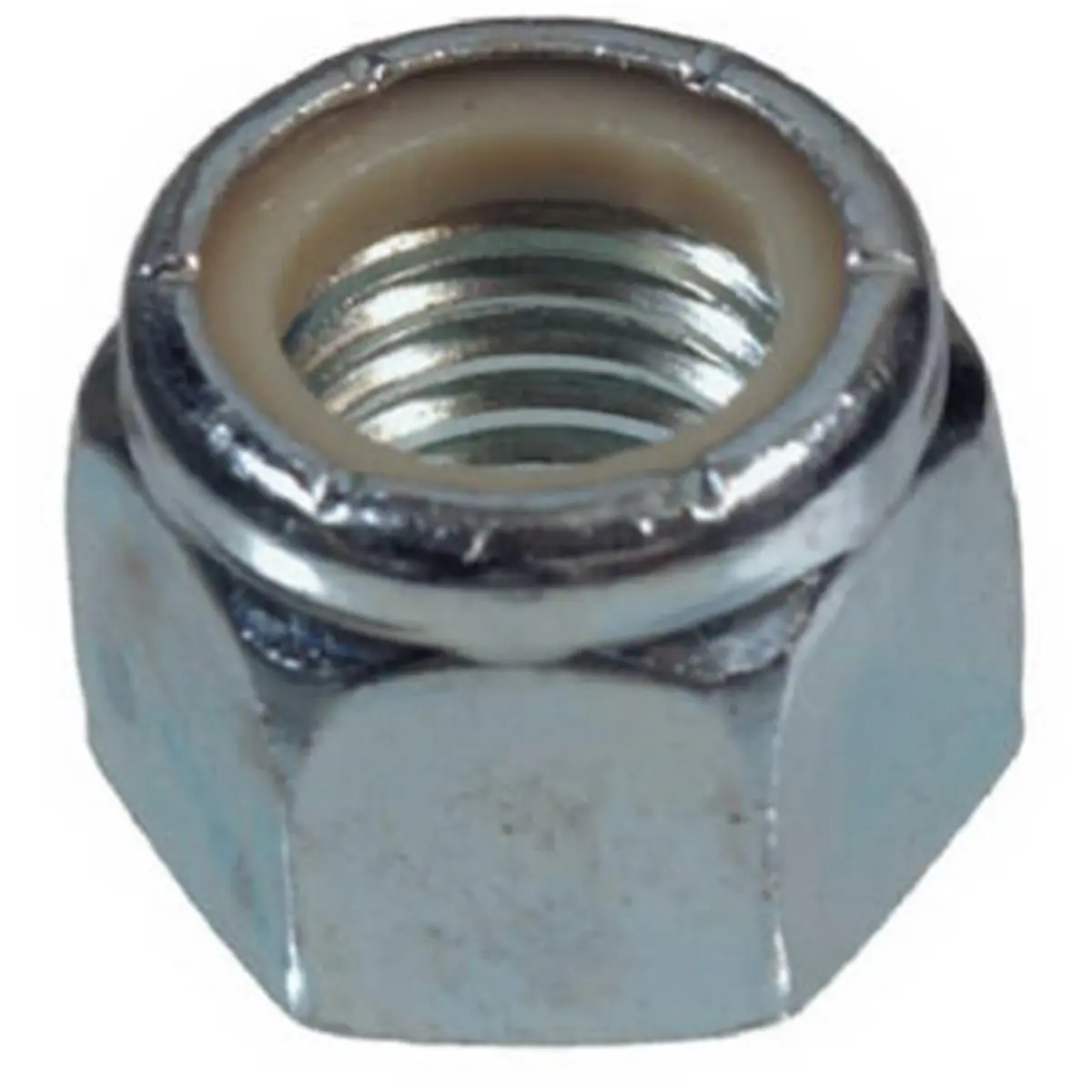 Hillman 10-24 Nylon Insert Lock Nuts, Zinc Plated Steel with Coarse Threads, Anti-Vibration for Marine Sailing, 100-Pack, 2.6x2.3x1.5 in, 0.54 lbs