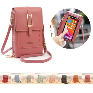 Women's Fashion Touchscreen Crossbody Phone Bag,Simple and convenient touchscreen phone case , 2025 New Fashion Key Change Bag, Spacious Multi-Functional Design,Zipper Closure, Card/coin Pocket, Fashionable Crossbody Bag,YM02