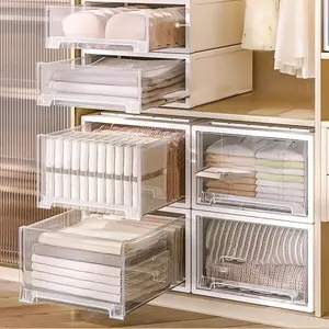 2/3 Drawer Storage Boxes, Home Clothing Organizer, Closet Underwear Box, Stackable Storage Bins, Craft Supplies, Office Organization