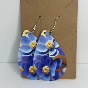 3D Blue Flower Earrings 3D Blue Flower Earrings