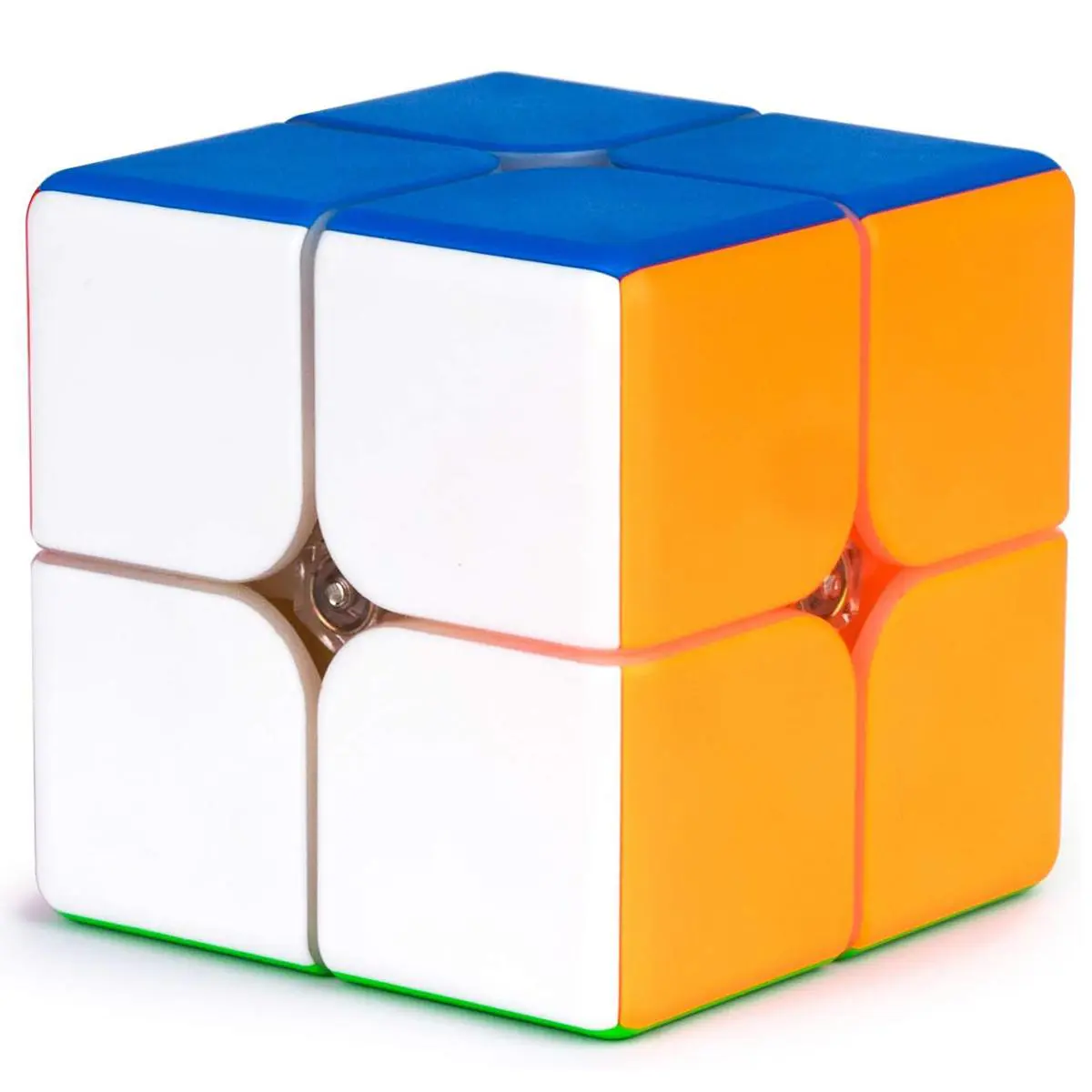 Magnetic 2x2 Stickerless Rubix Cube - 49mm Wide Compact & Lightweight Fast-Turning Puzzle, Smooth Brain Training Toy for Beginners, Adults & Family Fun (Rubix Cubes Category)