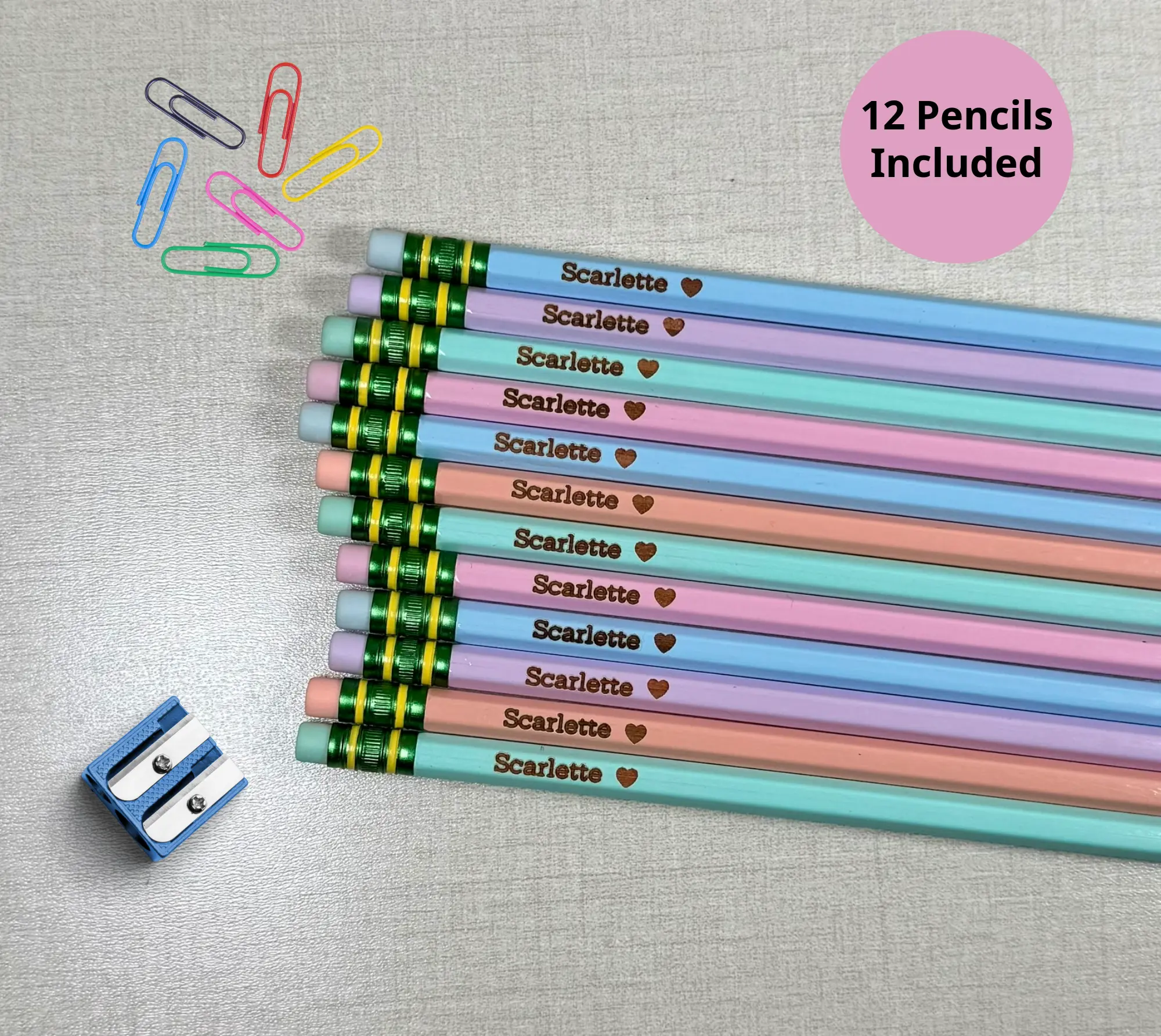 Personalized Engraved Pencils -  Back to School Supplies -