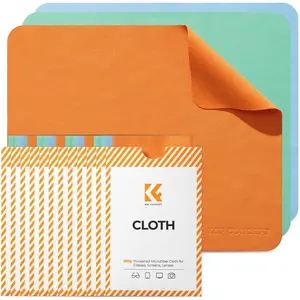 K&F CONCEPT 6 Pack Lens Cleaning Cloth |   Microfiber Cleaning Cloth |   Glasses Cleaning Cloths |   Eyeglass Lens Cleaner |   Eyeglasses, Camera Lens, VR/AR Headset Screen Cleaning |   Orange & Green & Blue