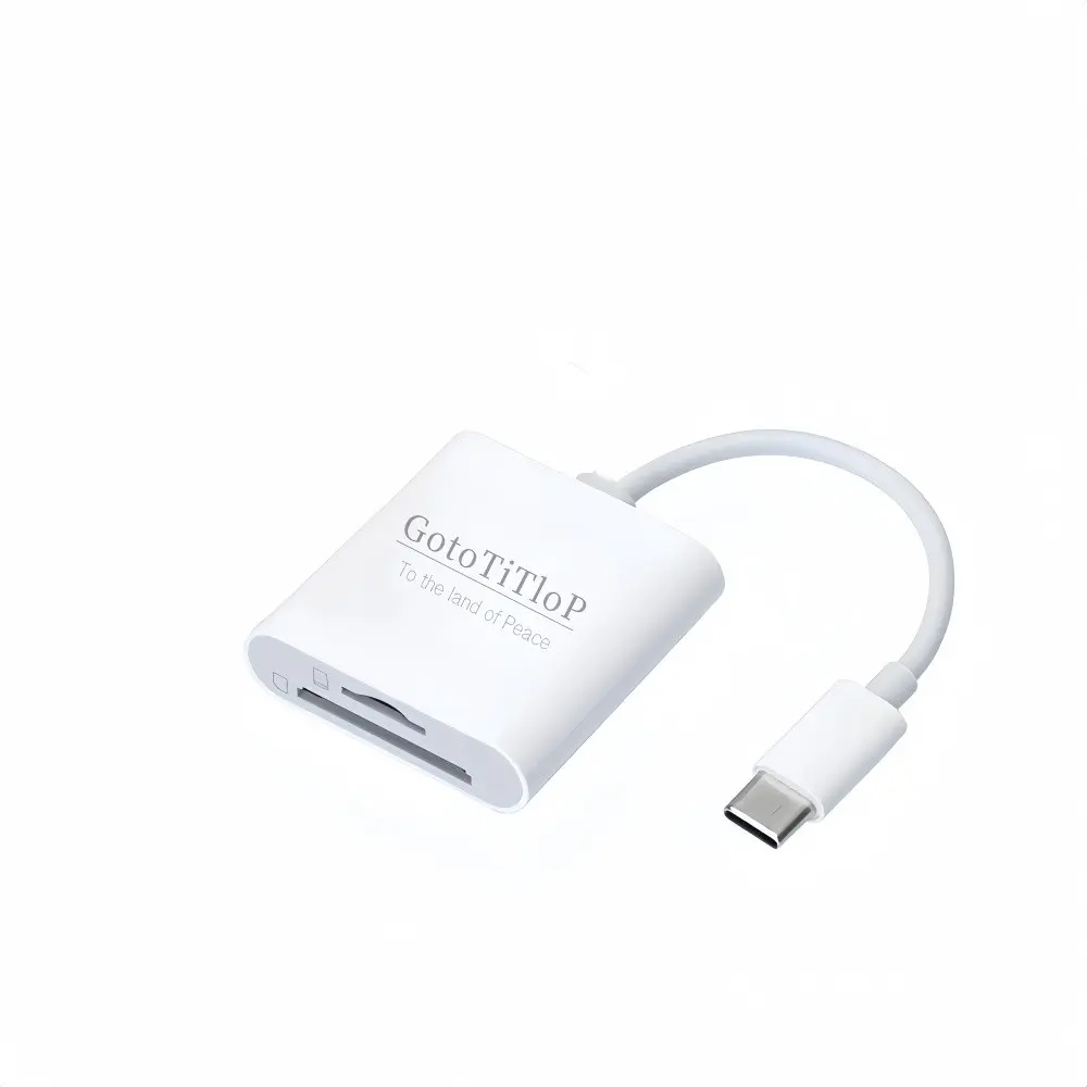Strictly selected hot selling Type-C to SD TF CF camera OTG multifunctional Memory Card Reader for Apple and Android phones - Type-C to SD+TF dual port card reader