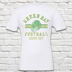 Green Bay Football Rhinestone Shirt Game Day Shirt Football Fan Shirt Summer Casual Wear Essential for Football Enthusiasts