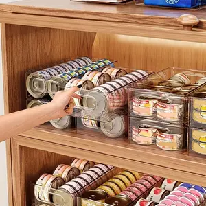 3 Packs Pet Storage Boxes, Transparent & Stackable, Organizer for Cat Dog Snacks, Large Capacity Bin for Home Use