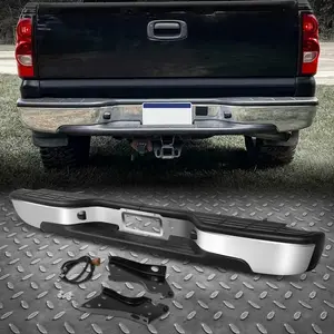 For 99-07 Chevy Silverado GMC Sierra 1500 2500 Chrome Complete Rear Step Bumper