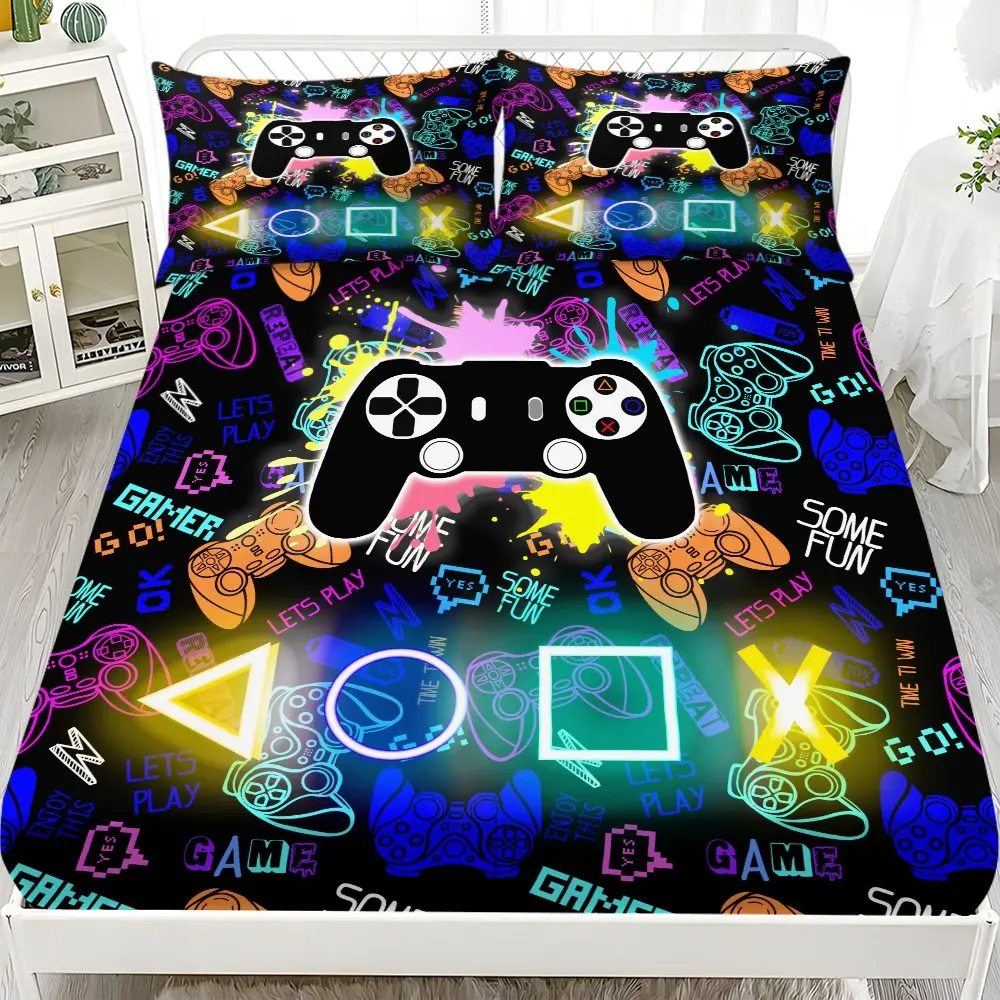 Bed Sheet Set (1 Fitted Sheet + 2 Pillowcases), Modern Style, Comfortable and Aesthetic, Suitable for Dorms and Hotels, All Seasons, Bed Sheets Set, Decorative Bedsheet Sets