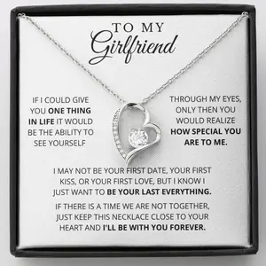 To My Girlfriend - Forever Love Necklace Necklace For Girlfriend, Promise Necklace For Her, Girlfriend Gift Ideas, Birthday Gift For Girlfriend, Gift For Girlfriend, Gift For My Girlfriend, Christmas Necklace For Girlfriend