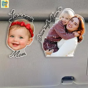 Personalized Car Visor Clip With Photo, Drive Safe Dad Mom Keepsake, Gift for Mom, from Daughter Son, Car Visor Clip Mother's Day, Mother's Day gift 2026, Drive safe gift, Mother's day 2026 for Mom