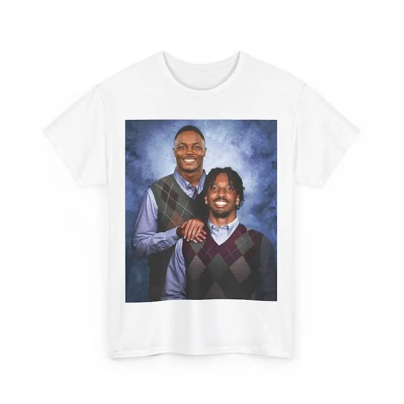Jayden Daniels Terry McLaurin Washington Football T-Shirt, Step Brothers Football Shirt, Commanders Football Shirt, Football Funny Shirt, Shortsleeve, Classic