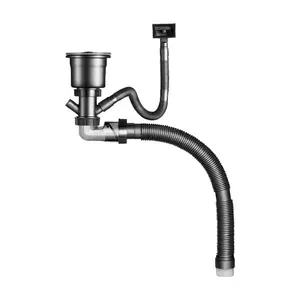Universal Kitchen Sink Drain Pipe Kit with Anti Odor Stopper Dishwasher Drainage Hose Accessories for Basin