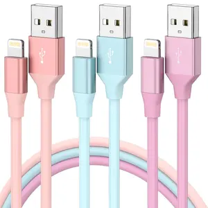 iPhone Charger 3-Pack, 3ft/6ft Mfi Certified Lightning Cable, Fast Charging, Fast Charging Cables, Compatible with iPhone 14 13 12 11 Pro Max XR XS X 8 7 6 Plus Se
