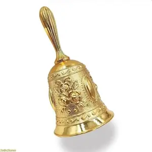 1-piece gold handbell - ochun/obatala. Wedding decoration services require unique jewelry for Christmas decorations, meditation, and spiritual retreats.