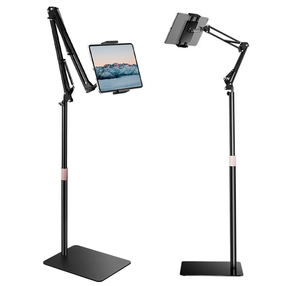 Tablet Floor Stand, Overhead Bed Phone Stand Angle Height Adjustable Holder, Universal Floor Stand Compatible with iPhone iPad Pro Air Mini, Samsung Tab, Kindle, E-Readers #DealsforYouDays