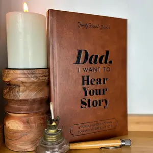 Guided Diary & Memory Book, Hard Cover Notebook for Dad Mom Family, Beautiful Cover Design, Perfect Gift for Father's Day Birthday Anniversary