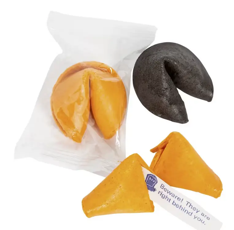 12 oz. Halloween Orange & Black Wrapped Fortune Cookies - 50 Pc.