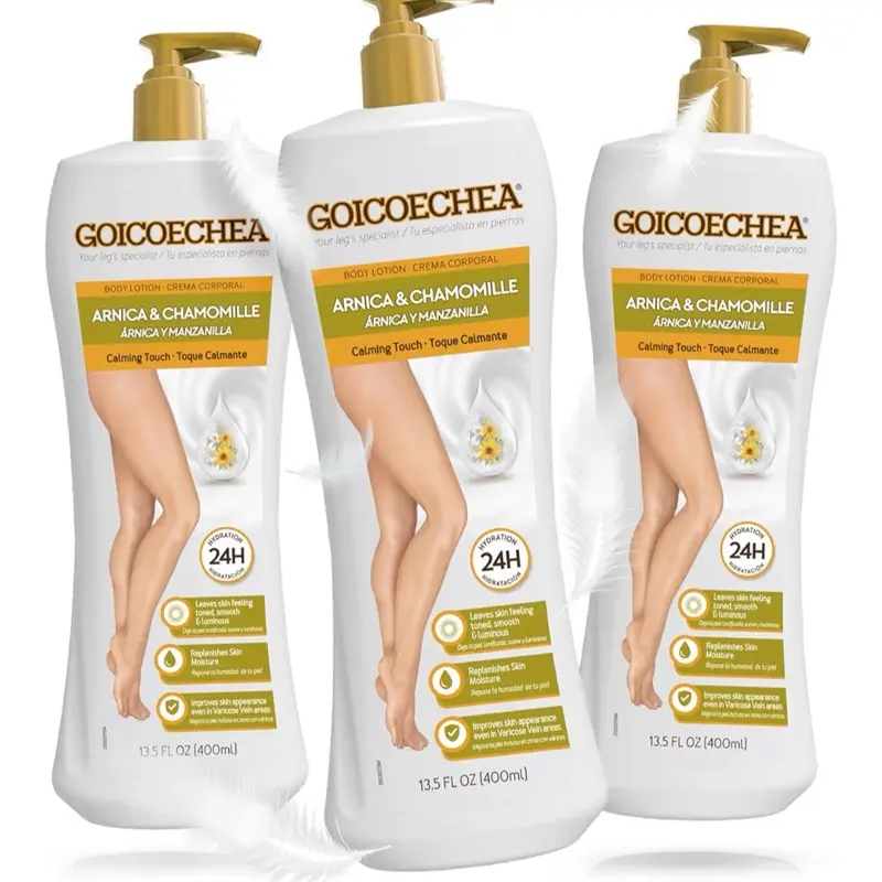 Goicoechea Calming Touch Body Lotion 3-Pack (13.5 oz) - Arnica & Chamomile Infused for Moisturizing, Smoothing, Toning