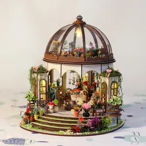 Miniature House Air Garden Wooden Craft Kit, Handmade Crafts, DIY 3D Puzzle, Book Nook Set, Holiday Desk Decor, Perfect for Handicraft Enthusiasts