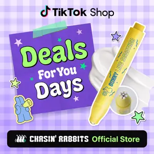 CHASIN' RABBITS Bunny Line Smoother Eye Cream Roller, 0.5 Fl Oz, Eye Serum with Surgical Steel Cooling Stick, Under Eye, Vegan, Korean Skincare