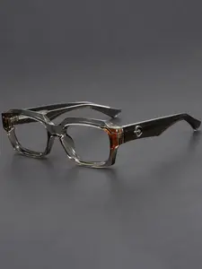 Personalized Irregular Square Thick Frame Fashion Glasses Fashion Eyeglasses Stylish Square Frames Street High End Glasses Suitable for Both Men and Women