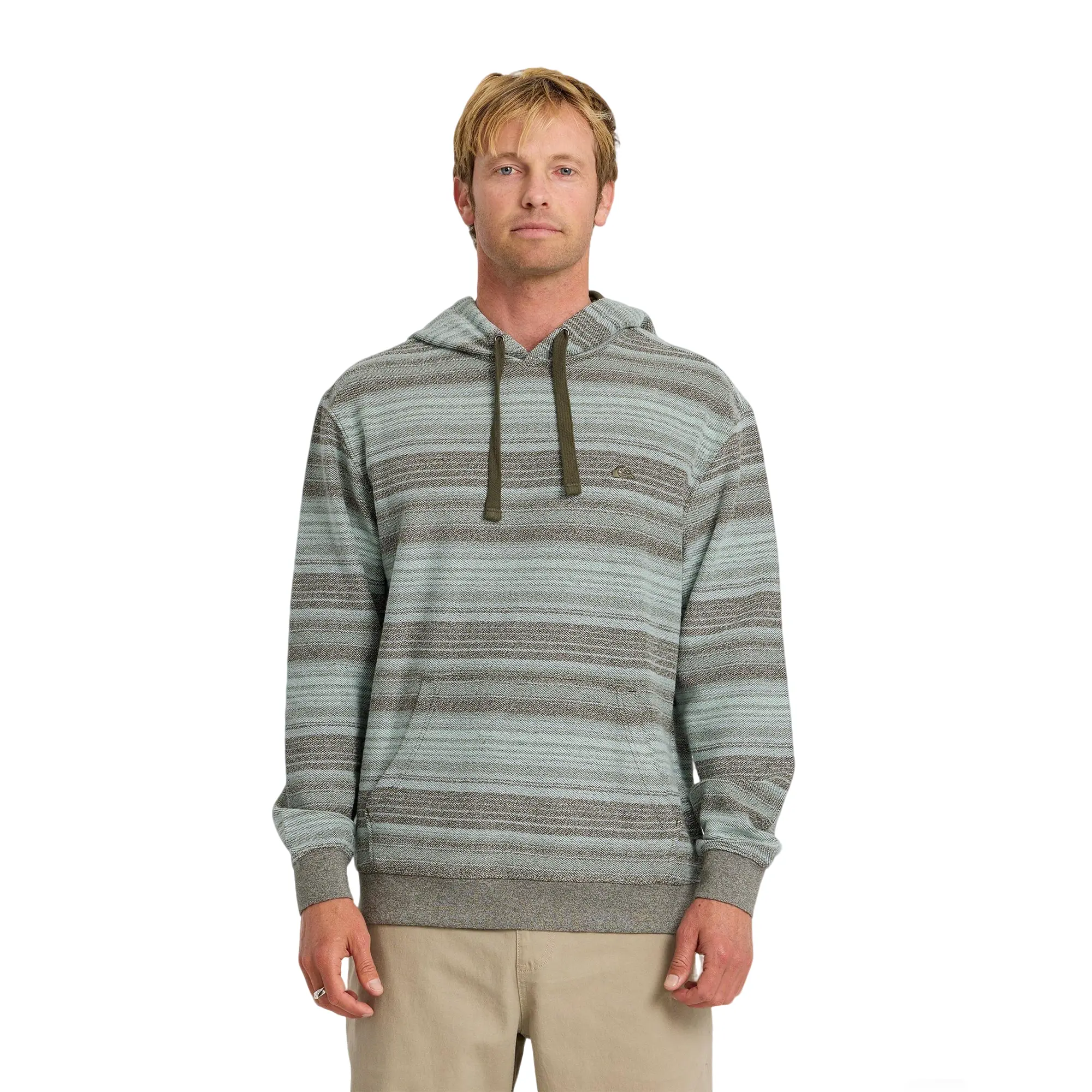 Quiksilver | Great Otway Yarn-Dyed Stripe Pullover Hoodie | Men's Embroidered Logo Regular Fit | Camping Long Sleeve Sweatshirts Quiksilver | Great Otway Yarn-Dyed Stripe Pullover Hoodie | Men's Embroidered Logo Regular Fit | Camping Long Sleeve Sweatshirts