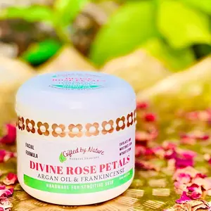 Gifted by Nature Divine Rose Petal Face Scrub with Argan Oil and Moringa Oil - Skin Care, Body Care Coconut Nourishing