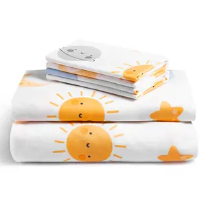 Luxclub 3 PC Kids Youth Bedsheet Set - Sunshine, Ocean and Unicorn Designs - Soft and Cozy