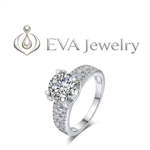 [EVA Jewelry] 925 Sterling Silver Synethic Moissanite Ring