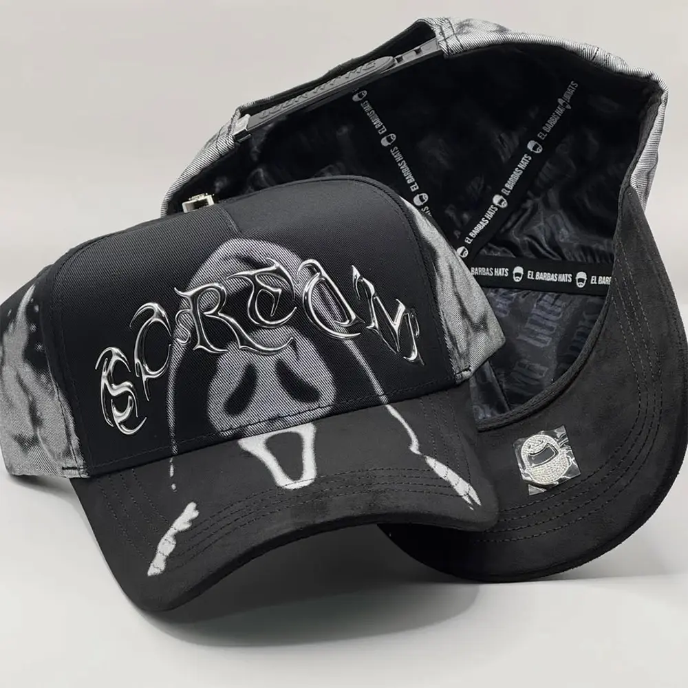 BARBAS HATS GORRA/HAT  S C R E A M [GLOW IN THE DARKK OPTIONAL] NFC CHIP FUNCIONAL GORRA CALIDAD PREMIUM