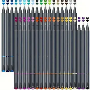 36pcs Color-Coded Fine Line Art Pens, 0.4mm Ultra-Thin Tip, Designer Pens for Drawing, Sketching, Journaling, Scrapbooking, Art Supplies