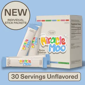 Miracle Moo Colostrum Powder Packets | Unflavored | 30 Servings colostrum Milk Natural