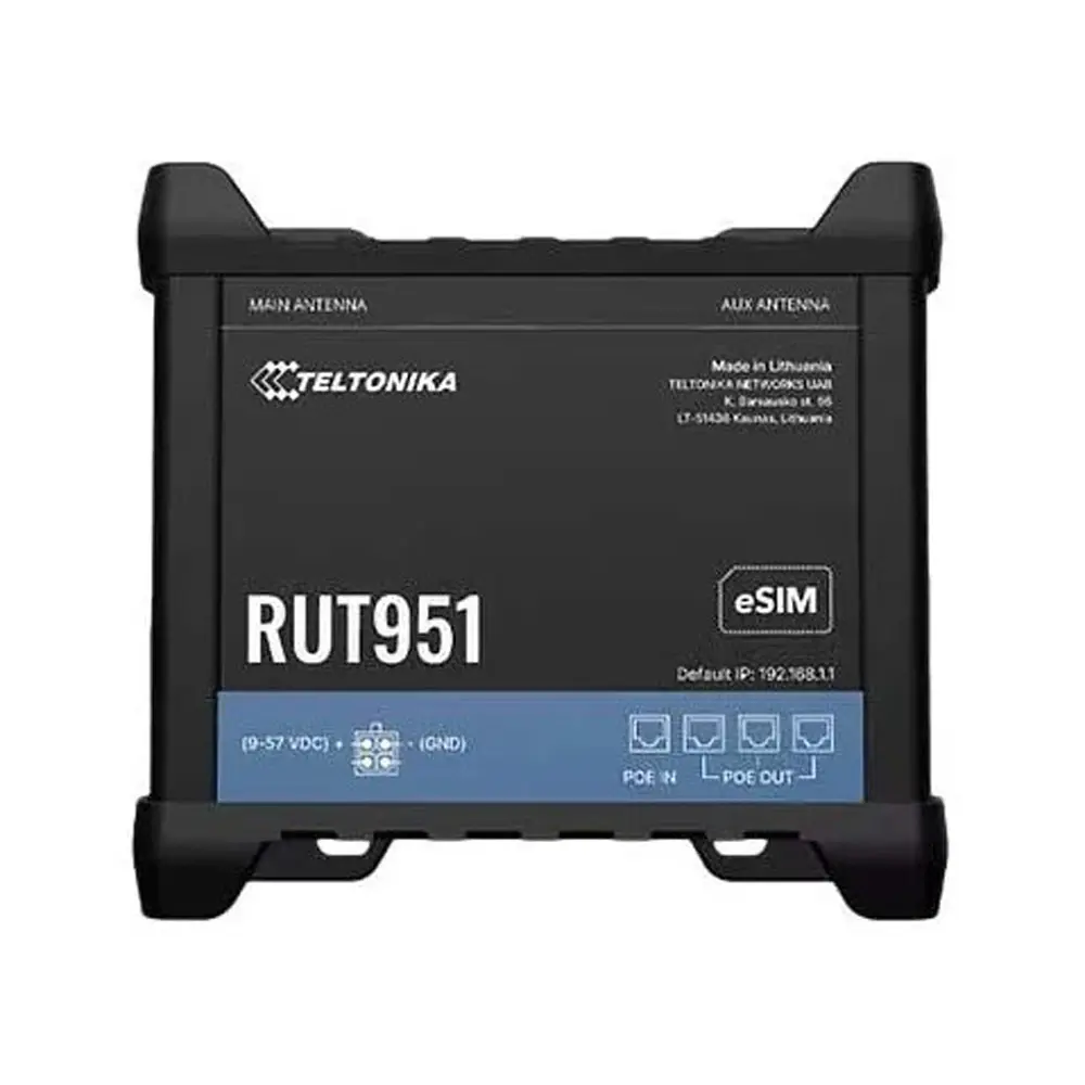 Teltonika RUT951A10P00 Routers 4G/3G/2G/LTE CAT4, POE+ Cellular Router