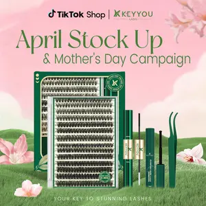 KEYYOU DIY Lash Clusters Kit 60D 70D 80D 90D Individual Lashes D Curl 8-18MIX Waterproof Ultra Soft & Comfortable Lash Extension Makeup High Quality Eyelashes Cosmetic Tiktok April Stock Up & Mother's Day Campaign