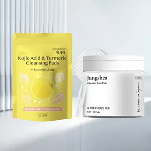JUNGSHEA Glycolic Acid Cotton Sheets and Curcumin Acid Yellow-Removing Cotton Sheets Set: Exfoliates, Reduces Acne + Brightens Skin Tone