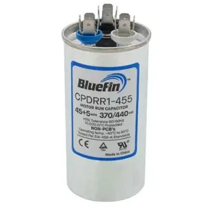 45/5, 45+5 MFD CPDRR1-455 Round Dual Motor Run Capacitor 440/370V
